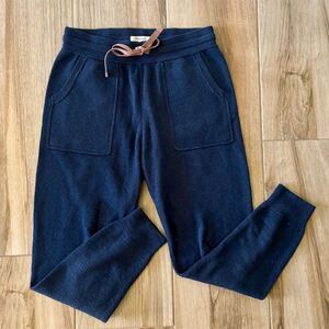 Madewell Women's Jogger Pants Size S Navy Blue Casual Elastic Waist